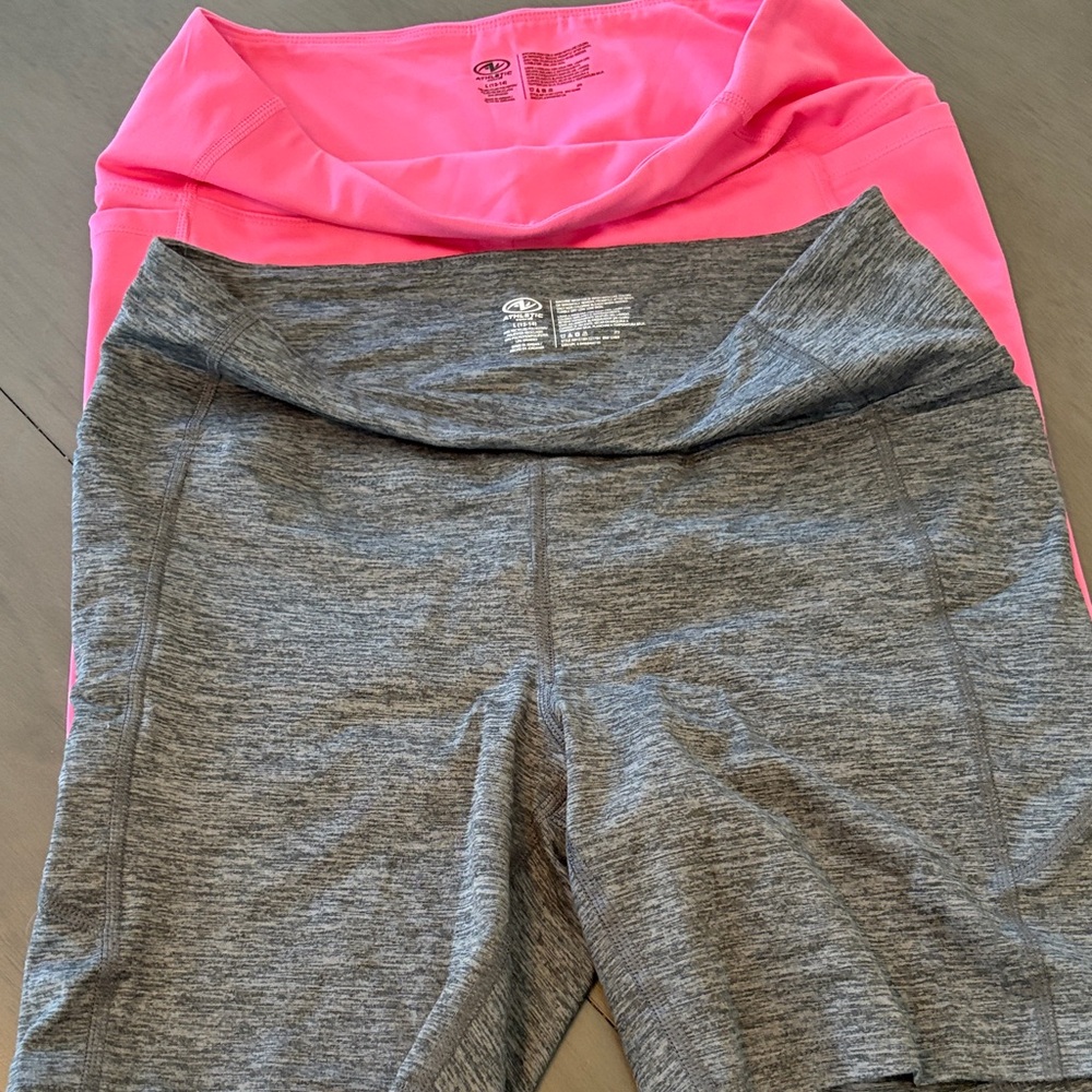 Two pairs yoga/bike shorts